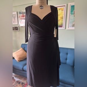 Brand New with Tag- Kiyonna Black Sweetheart Knit Wrap Dress size 2X (18/20)